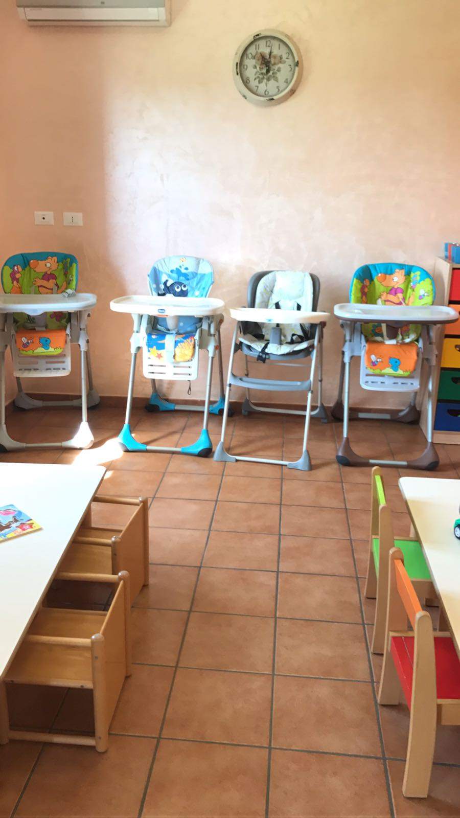 Seggioloni nella zona pappa